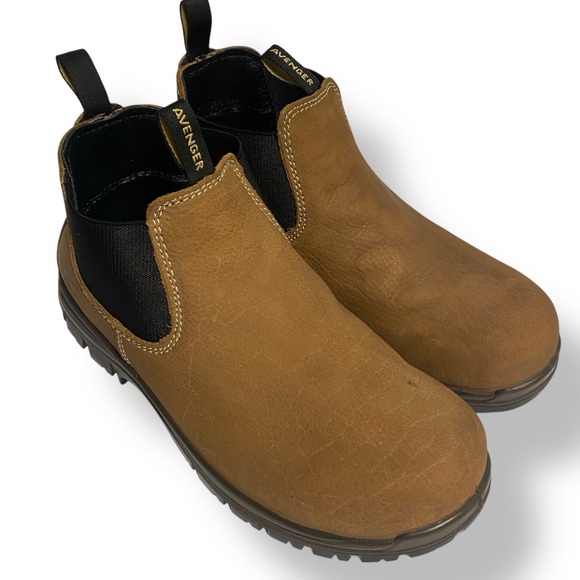 Avenger Women’s Foreman Romeo Pull On Leather Work Boot size 8 Composite Toe - Picture 1 of 10